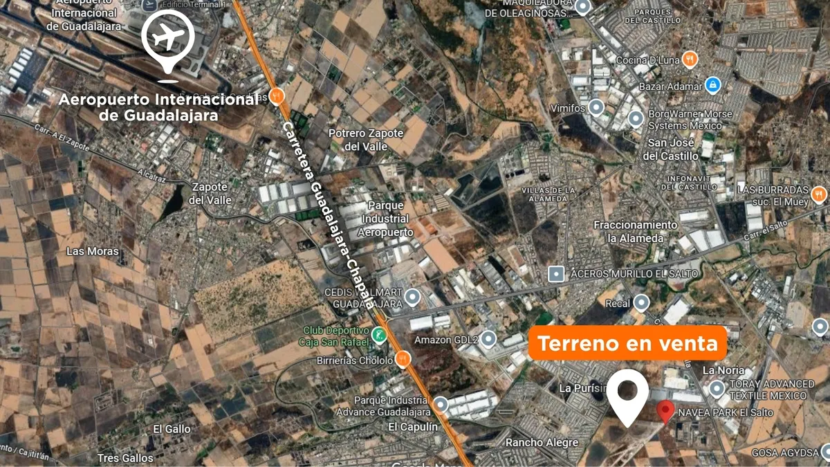 Gran terreno en Venta en San José del Castillo, El Salto, Jalisco